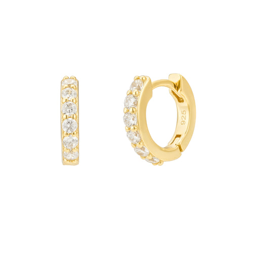 Trillion Diamond Huggie Earrings