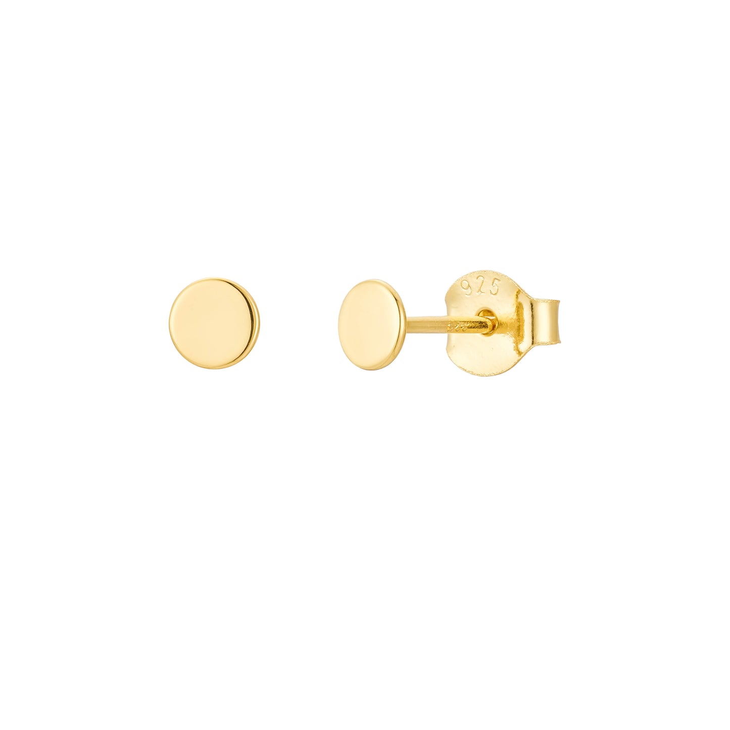 Coin Disc Stud Earrings