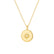 Sun Disc Mother Of Pearl Pendant Necklace