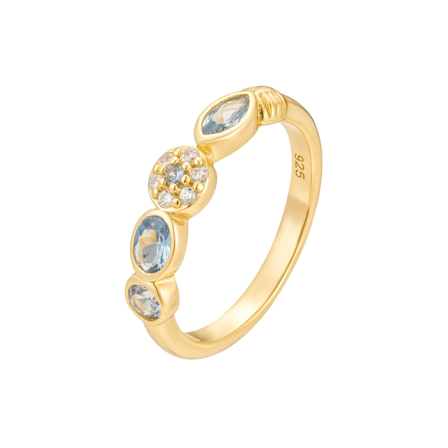 Marquise Diamond Blue Eye Ring