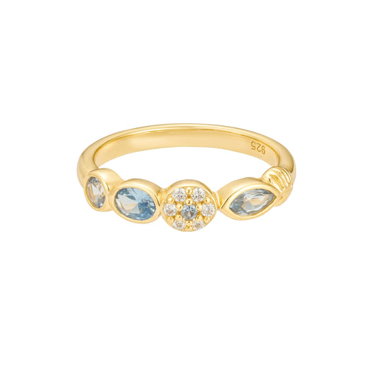 Marquise Diamond Blue Eye Ring