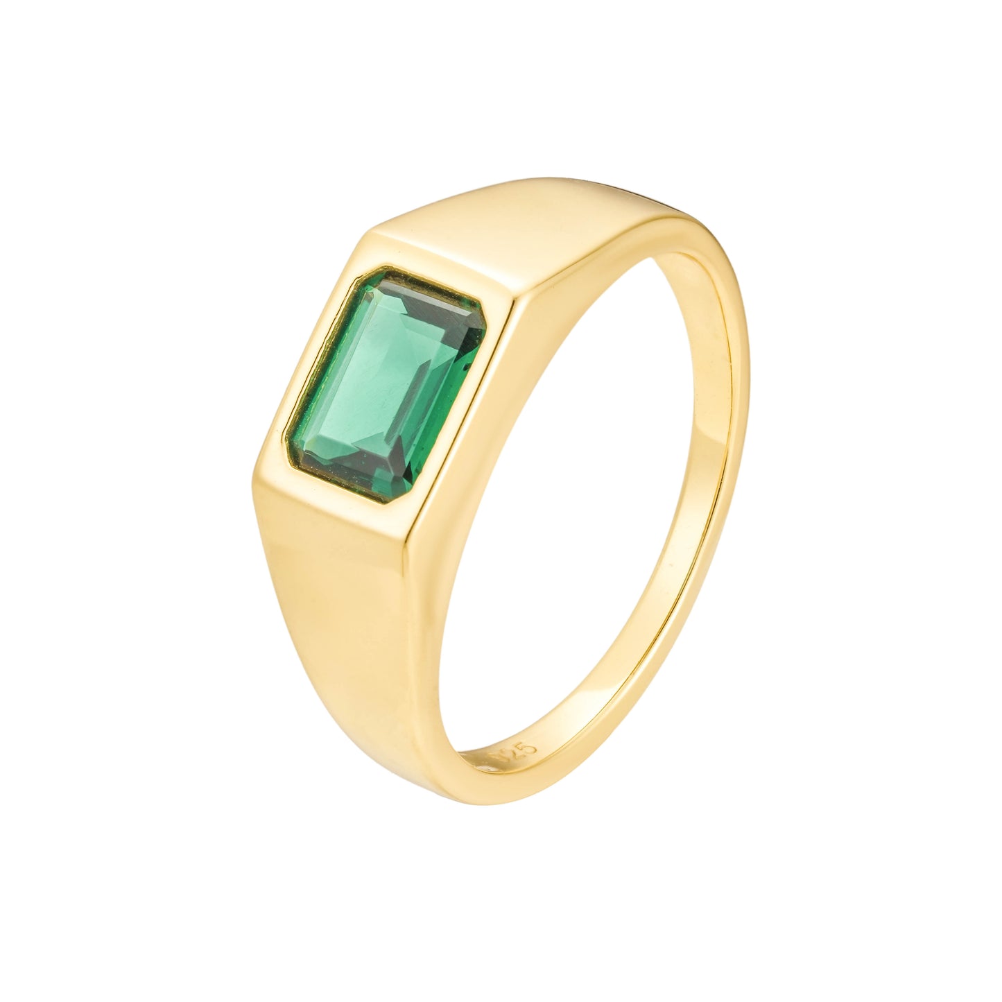 Emerald Pinky Ring