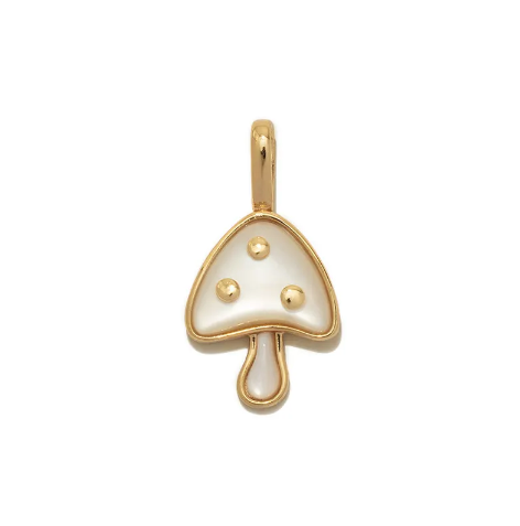 Mushroom Mother of Pearl Charm