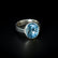 Amalfi -Gemstone Sterling Silver 925 Bezel Set 5mm Wide Band 12x10mm Oval Blue Topaz Green Quartz Lemon Quartz Mystic Topaz