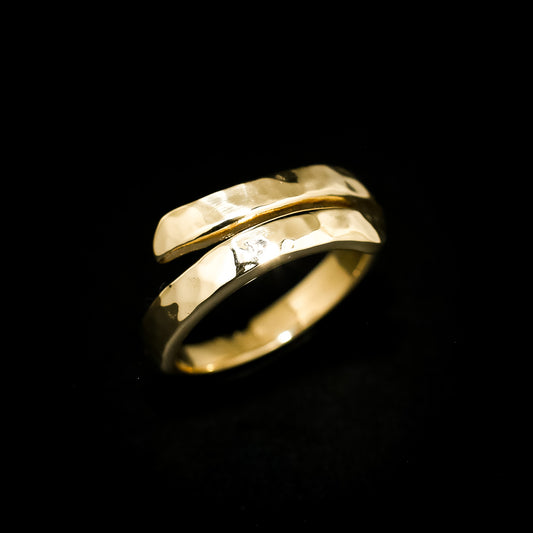 Two Fans Gold Ring