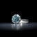 Tulip - Gemstone Ring Sterling Silver 925 10mm Round Blue Topaz Prasiolite Carved Bezel 2-3mm Comfort Band