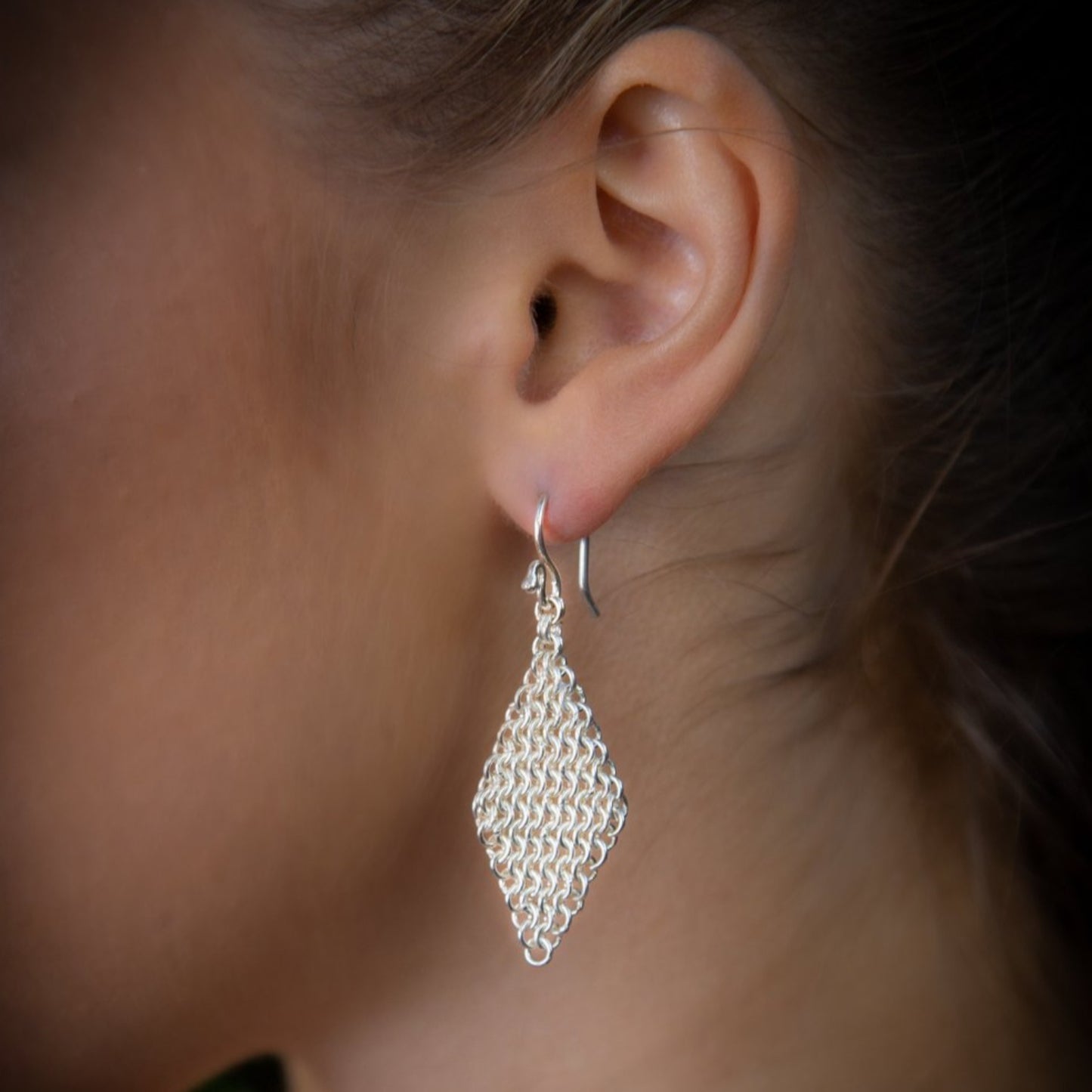 Diamond Chain Earrings