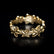 Frangipani - Ring 9 Carat Yellow Gold 375 Floral Motif Carved Matte Polish 