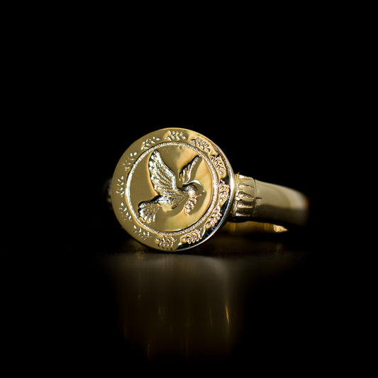 Peace Dove Gold Ring